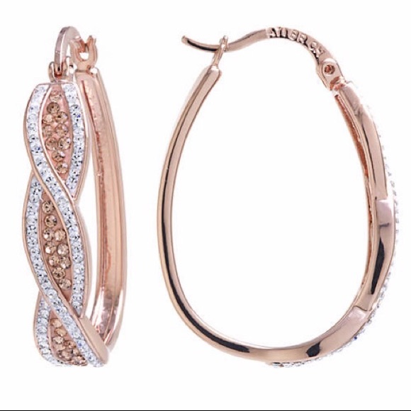 Fine Silver Plated Twist Hoop Earrings.